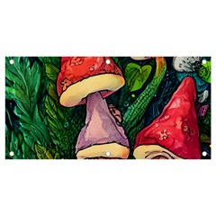 Sacred Mushrooms For Necromancy Banner And Sign 4  X 2  by GardenOfOphir