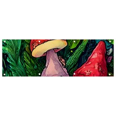 Sacred Mushrooms For Necromancy Banner And Sign 9  X 3  by GardenOfOphir