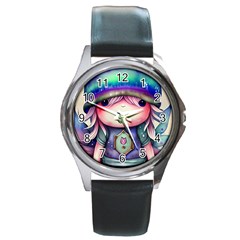 Necromancy Conjuration Magical Round Metal Watch by GardenOfOphir