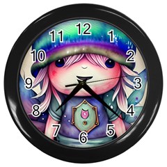 Necromancy Conjuration Magical Wall Clock (black) by GardenOfOphir