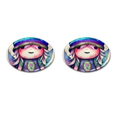 Necromancy Conjuration Magical Cufflinks (Oval)