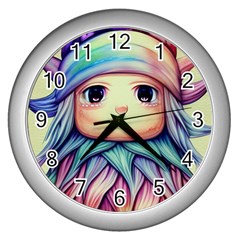 Spell Mojo Enchantress Wall Clock (silver) by GardenOfOphir