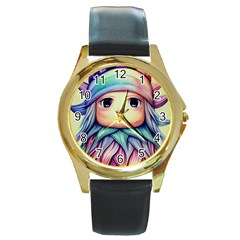 Spell Mojo Enchantress Round Gold Metal Watch by GardenOfOphir