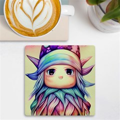 Spell Mojo Enchantress Uv Print Square Tile Coaster  by GardenOfOphir