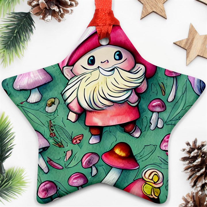 Glamour Enchantment Wizard Star Ornament (Two Sides)