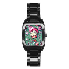 Glamour Enchantment Wizard Stainless Steel Barrel Watch by GardenOfOphir