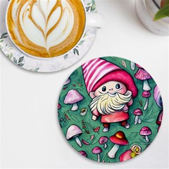 Glamour Enchantment Wizard Uv Print Round Tile Coaster by GardenOfOphir