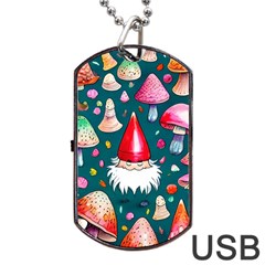 Mushrooms (228) Dog Tag Usb Flash (two Sides) by GardenOfOphir