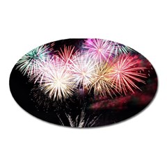 Firework Oval Magnet by artworkshop