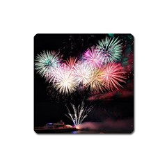 Firework Square Magnet by artworkshop