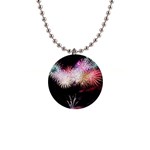 Firework 1  Button Necklace Front