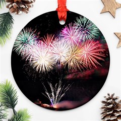 Firework Round Ornament (two Sides) by artworkshop