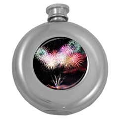 Firework Round Hip Flask (5 Oz) by artworkshop