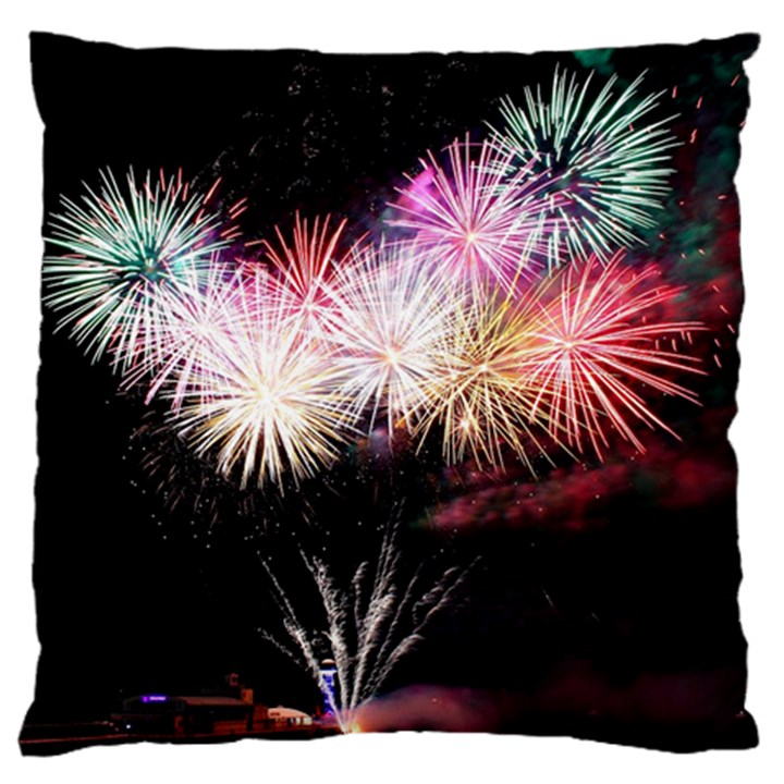 Firework Standard Premium Plush Fleece Cushion Case (One Side)