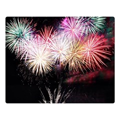 Firework One Side Premium Plush Fleece Blanket (large) by artworkshop