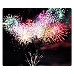 Firework One Side Premium Plush Fleece Blanket (small) by artworkshop