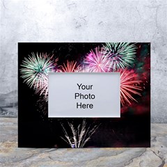 Firework White Tabletop Photo Frame 4 x6  by artworkshop