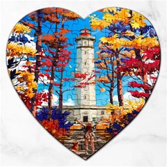 Lighthouse Jigsaw Puzzle (heart) by artworkshop