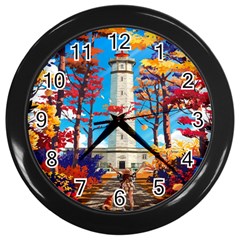 Lighthouse Wall Clock (black) by artworkshop