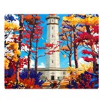 Lighthouse Premium Plush Fleece Blanket (Large) Blanket Back