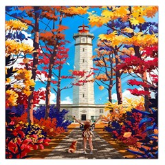 Lighthouse Square Satin Scarf (36  X 36 )