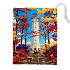 Lighthouse Drawstring Pouch (4xl) by artworkshop