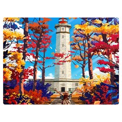 Lighthouse One Side Premium Plush Fleece Blanket (extra Small) by artworkshop