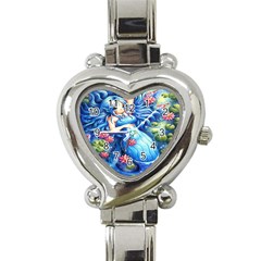 Mermay Heart Italian Charm Watch by artworkshop