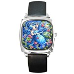 Mermay Square Metal Watch Front