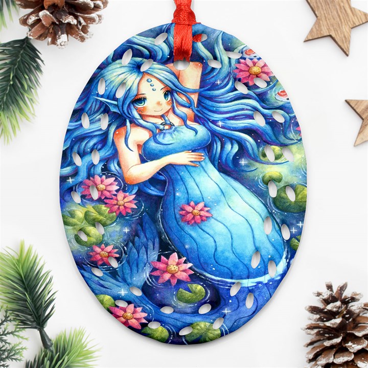 Mermay Ornament (Oval Filigree)