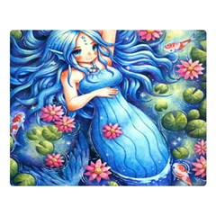 Mermay One Side Premium Plush Fleece Blanket (large) by artworkshop