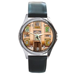 Mosque Round Metal Watch by artworkshop