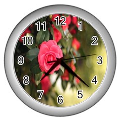 Flower Wall Clock (silver) by artworkshop