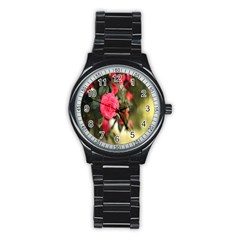 Flower Stainless Steel Round Watch by artworkshop