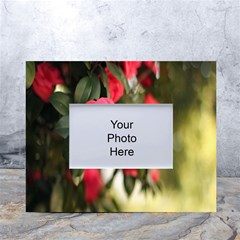 Flower White Tabletop Photo Frame 4 x6  by artworkshop