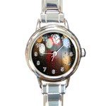 Rain on window Round Italian Charm Watch Front