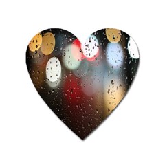 Rain On Window Heart Magnet by artworkshop