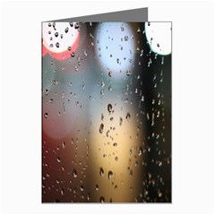 Rain On Window Greeting Cards (pkg Of 8) by artworkshop