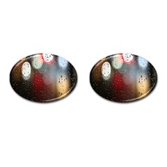 Rain On Window Cufflinks (oval)