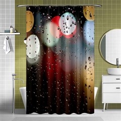 Rain On Window Shower Curtain 48  X 72  (small)  by artworkshop