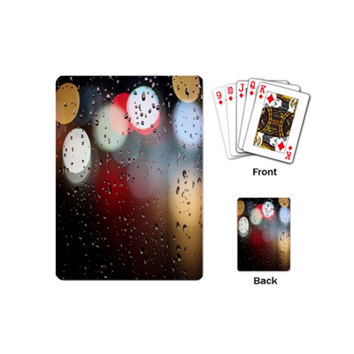 Rain on window Playing Cards Single Design (Mini)