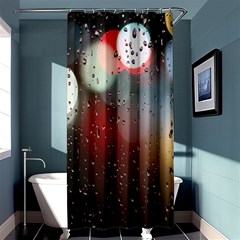 Rain On Window Shower Curtain 36  X 72  (stall)  by artworkshop