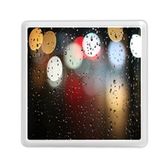 Rain On Window Memory Card Reader (square) by artworkshop