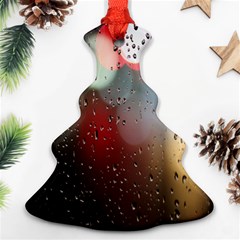 Rain On Window Christmas Tree Ornament (two Sides)