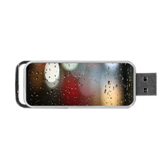 Rain On Window Portable Usb Flash (one Side) by artworkshop