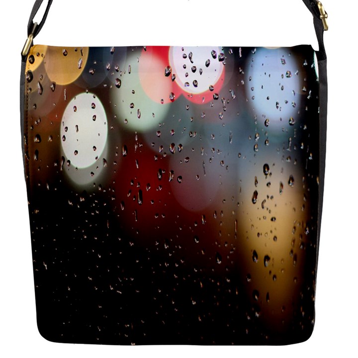 Rain on window Flap Closure Messenger Bag (S)