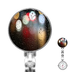 Rain On Window Stainless Steel Nurses Watch by artworkshop