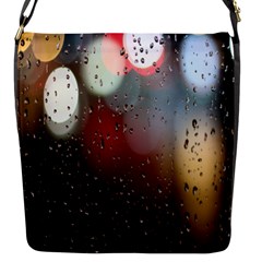 Rain On Window Flap Closure Messenger Bag (s) by artworkshop