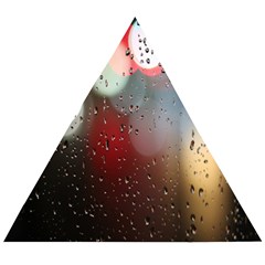 Rain On Window Wooden Puzzle Triangle by artworkshop