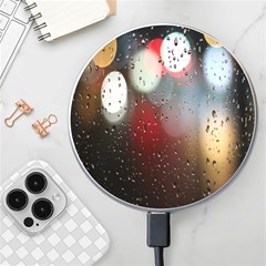 Rain On Window Wireless Fast Charger(white) by artworkshop